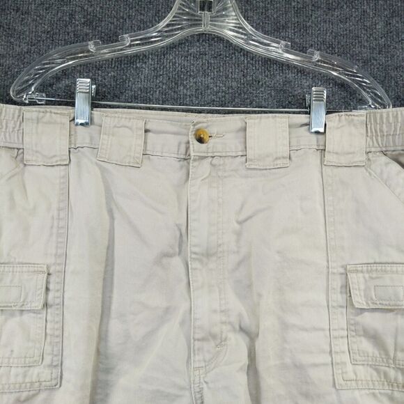 Wrangler Timber Creek Mens Cargo Shorts Tan Size 44 Pockets Cotton - Picture 6 of 14